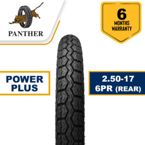 Panther Power Plus 2.50-17 (Rear) 6 PR - 70 CC - Motorcycle Tyre & Tube Set