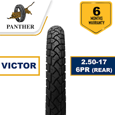 Panther New Victor 2.50-17 (Rear) 6 PR - 70 CC - Motorcycle Tyre & Tube Set