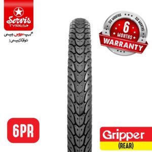 Servis Gripper 3.00-17 (Rear) 6 PR - 125 CC - Motorcycle Tyre & Tube Set