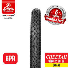 Servis Cheetah 2.50-17 (Rear) 6 PR - 70CC - Motorcycle Tyre Tube Set