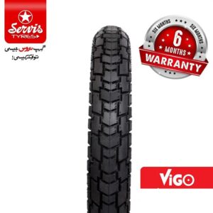 Servis Vigo 3.00-17 (Rear) 8 PR - 125 CC - Motorcycle Tyre & Tube Set